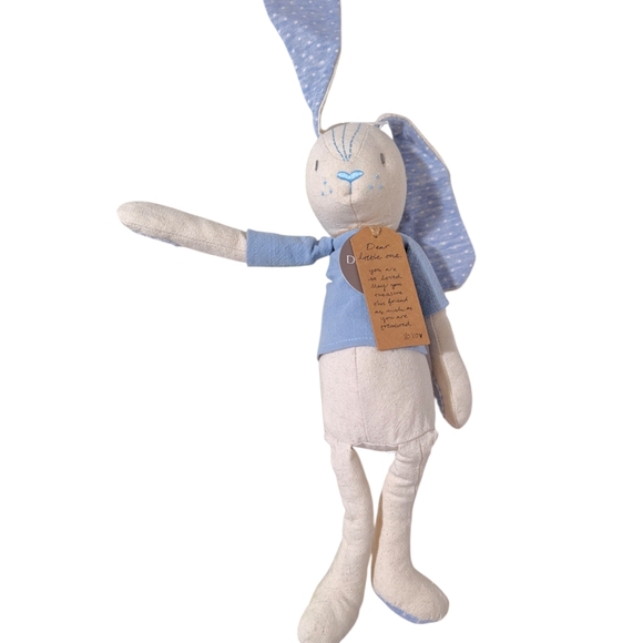 Demdaco Other - Demdaco Blue Baby Linen Plush Long Legs Floppy Ears Embroidered Easter